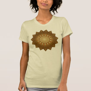 T-shirt Mandala Brown Orange Star