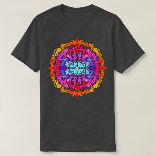 T-shirt Mandala Cat (Design devant)