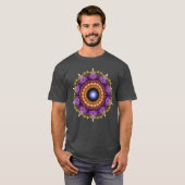 T-shirt Mandala coloré fractal (Devant entier)
