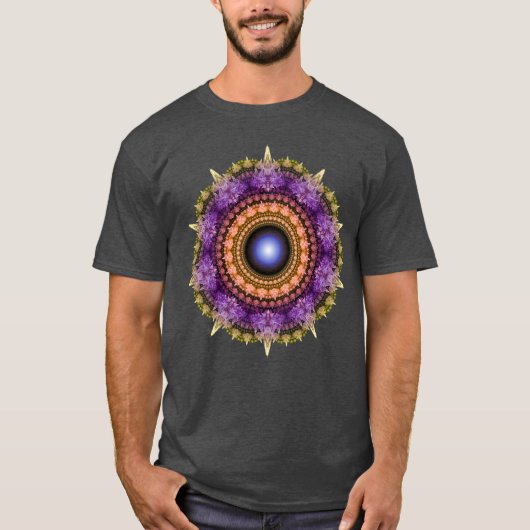T-shirt Mandala coloré fractal (Devant)
