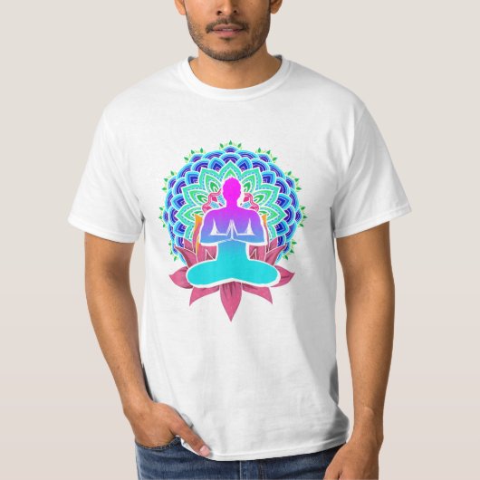 T-shirt Mandala couleur lotus (Devant)