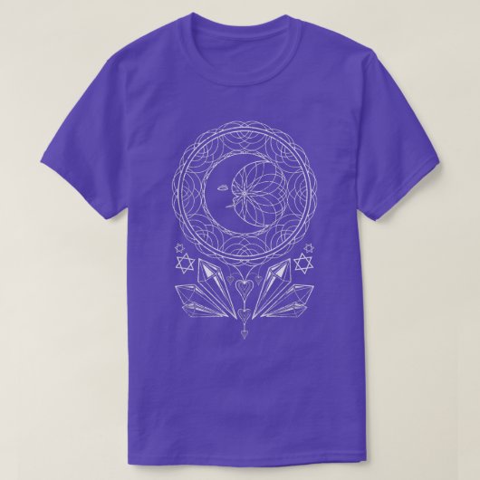 T-shirt Mandala Crescent Lune cristaux de cuisine artisana (Design devant)