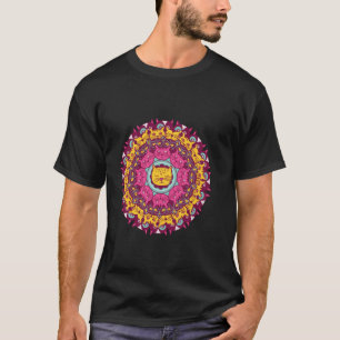 T-shirt Mandala de chat kaléidoscope chaton amateur de fél