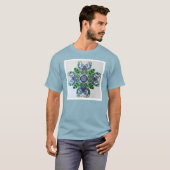 T-shirt Mandala "de crête de Passionflower" par Aaron (Devant entier)