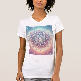 T-shirt Mandala de cristal enchanté - Fleur de gemme paste