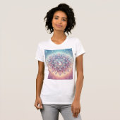 T-shirt Mandala de cristal enchanté - Fleur de gemme paste (Devant entier)
