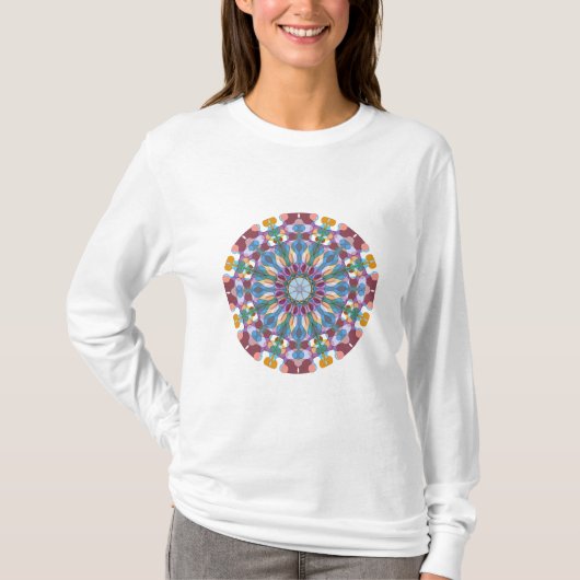 T-shirt Mandala de fleurs (Devant)