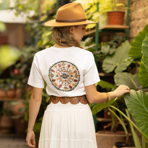T-shirt Mandala de fleurs pressées l Florale botanique aut