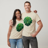 T-shirt Mandala de grappes de feuilles (Unisexe)