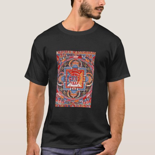 T-shirt Mandala de Jnanadakini Bouddhiste Tibétain Thangka (Devant)