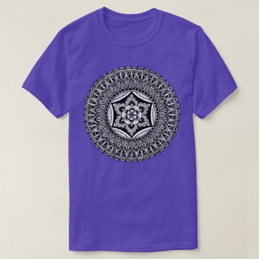 T-shirt Mandala de la géométrie sacrée du coeur (Design devant)