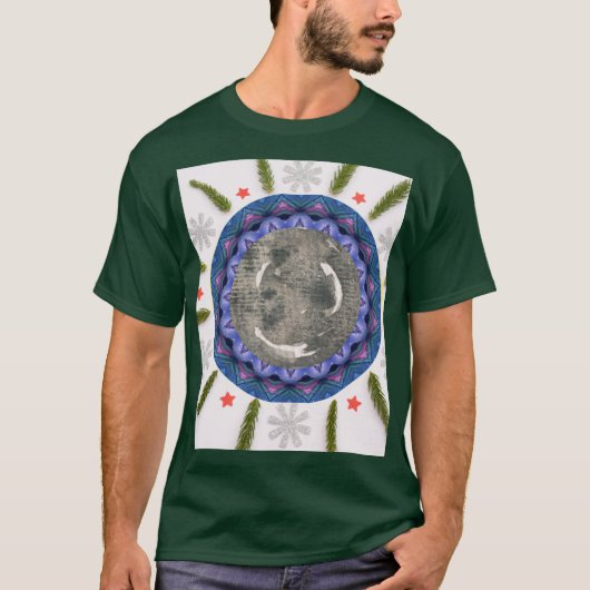 T-shirt Mandala de la Lune Céleste (Devant)