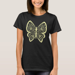 T-shirt Mandala de papillon Géométrie fractale sacrée Bonn