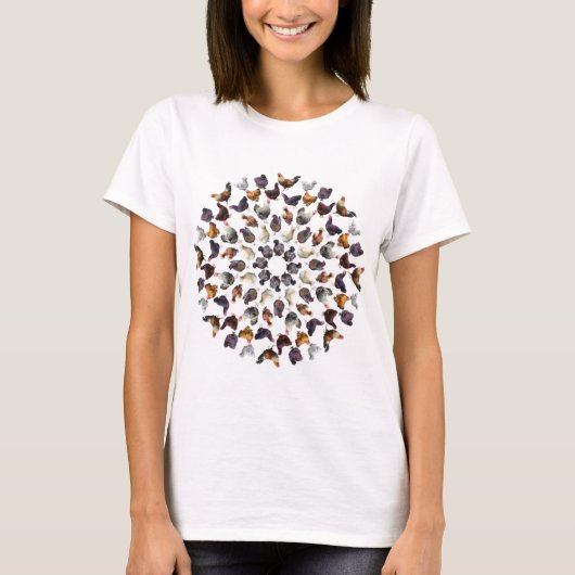 T-shirt Mandala de poulet jardin (Devant)