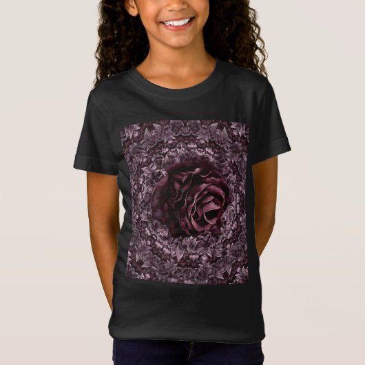 T-Shirt Mandala de rose (Devant)