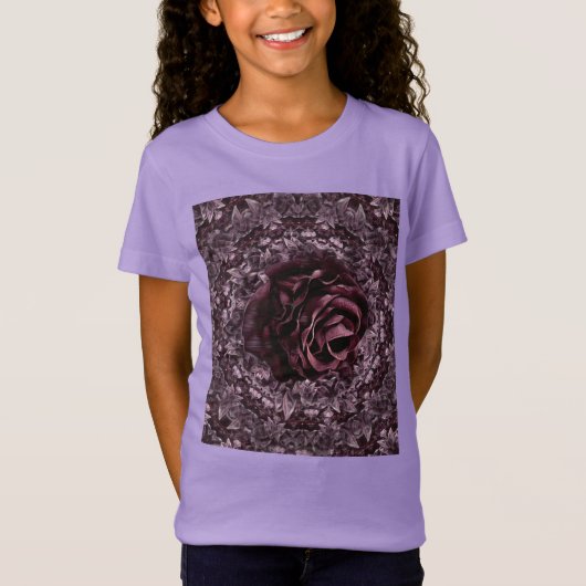 T-Shirt Mandala de rose (Devant)