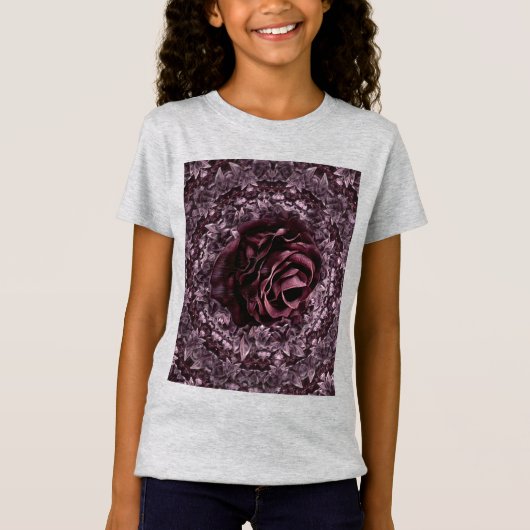 T-Shirt Mandala de rose  (Devant)