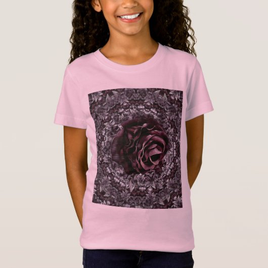 T-Shirt Mandala de rose (Devant)