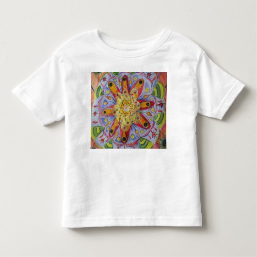 T-shirt Mandala Dessin Fleur Toddler Fine Jersey (Devant)