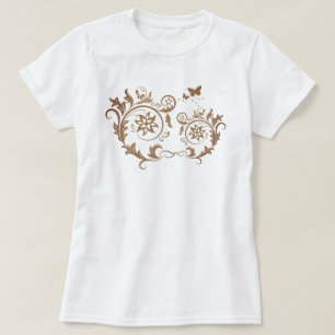 T-shirt Mandala en spirale florale orné complexe