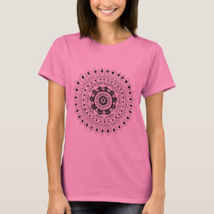 T-shirt Mandala floral Artsy illustré par main originale