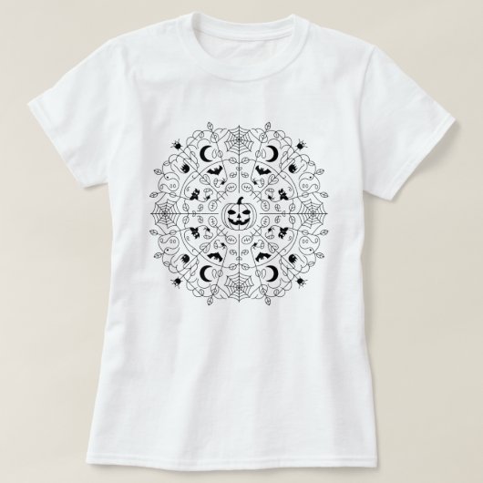 T-shirt mandala Halloween (Design devant)