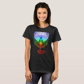 T-shirt Mandala Moon Chakra Tree Life (Devant entier)