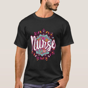 T-shirt Mandala Nurse Day Appreciation Week Infirmières Fe