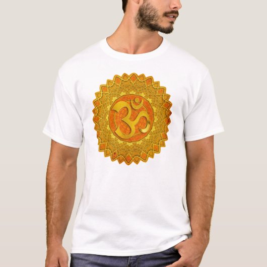 T-shirt MANDALA OM - orange (Devant)
