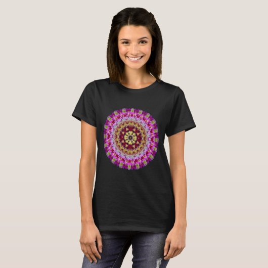 T-shirt Mandala - Orchidées Purement (Devant entier)