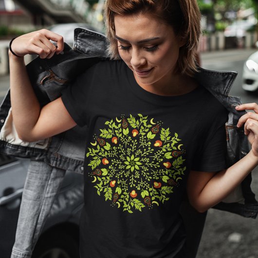 T-shirt Mandala plante feuille de champignons potion de so