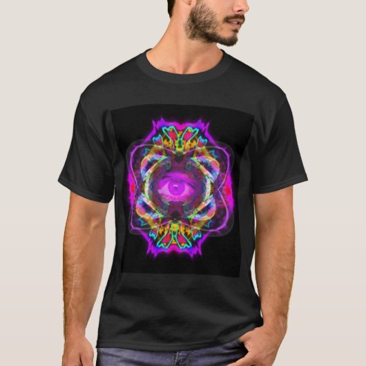 T-shirt Mandala pourpre d'oeil (Devant)