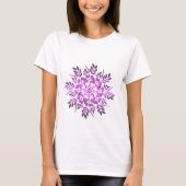 T-shirt Mandala pourpre floral (Devant)