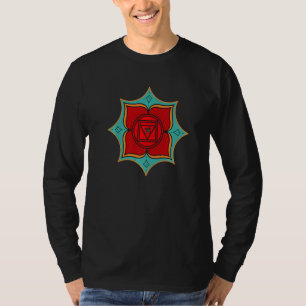 T-shirt Mandala Spirituel Avec Chakra Racine Pour Le Yoga