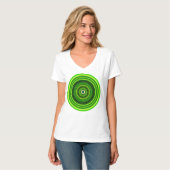 T-shirt Mandala vert géomagnétique (Devant entier)