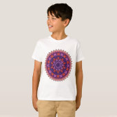 T-shirt Mandala violet et rose (Devant entier)