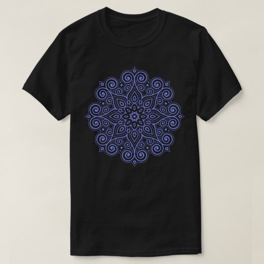 T-shirt Mandalas 1Blue (Design devant)