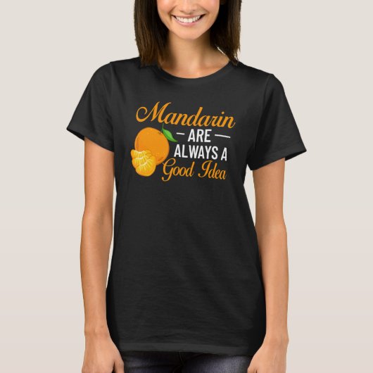 T-shirt Mandarin Orange Arbre Fruit Plante Jus Canne Frais (Devant)