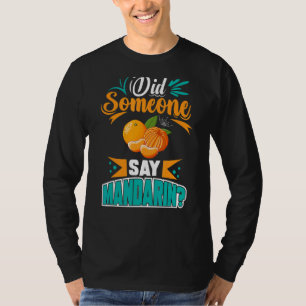 T-shirt Mandarin Orange Arbre Fruit Plante Jus Canne Frais