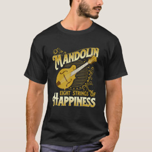 T-shirt Mandolin Huit Cordes De Bonheur - Mandolin Fol