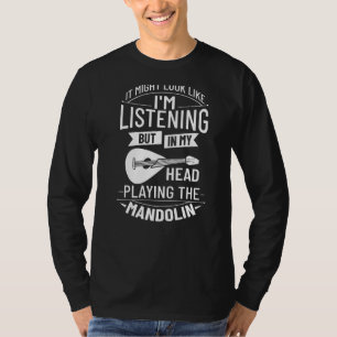 T-shirt Mandolin Instrument Music Player Débutant Leçon