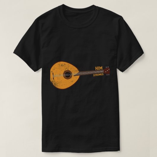 T-shirt Mandolin Lover Le Loue Avec Les Cordes PSALM 1 (Design devant)