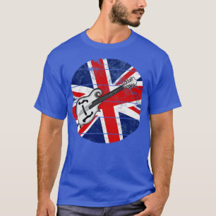 T-shirt Mandolin UK Flag Britain Mandolinist British Music