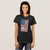 T-shirt Mandolin Usa Flag Mandolin Player Mandolinist (Devant entier)