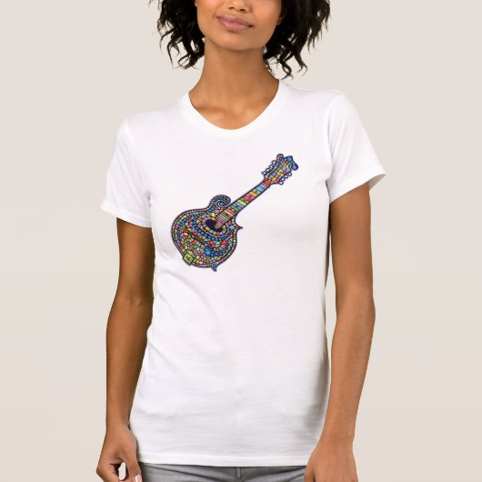 T-shirt Mandoline de mosaïque (Devant)