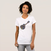 T-shirt Mandoline de mosaïque (Devant entier)