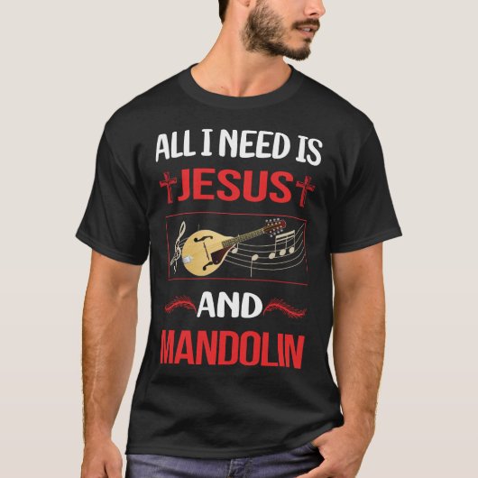 T-shirt Mandoline Jésus drôle (Devant)