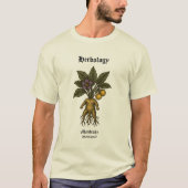 T-shirt Mandrake Root Retro Woodcut Botanical Art (Devant)