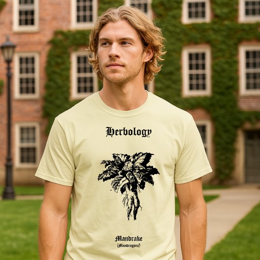 T-shirt Mandrake Root Vintage Woodcut Botanical Art