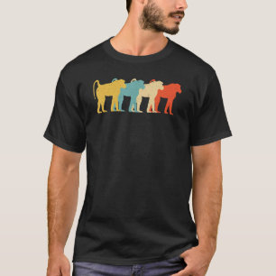 T-shirt Mandrill Vintage Retro Monkey Baboon Lover 60s les